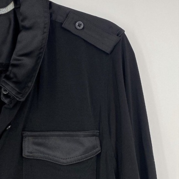 Calvin Klein button-front long sleeve wrinkle-free blouse with satin detail - Picture 2 of 7